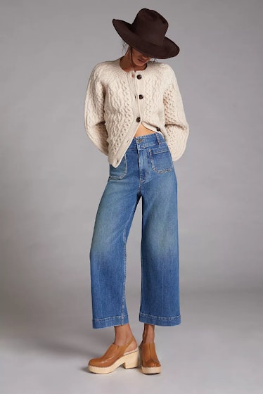 Anthropologie's Pilcro The Skipper Cropped Wide-Leg Jeans. 