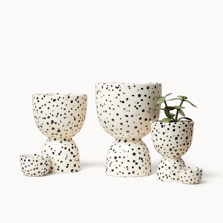 Stacked Planters - Speckled