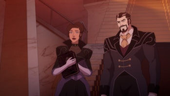 Grey Griffin and Matthew Mercer voice characters Delilah Briarwood and Sylas Briarwood in The Legend...