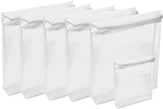 Houseables Plastic Storage Bags with Zipper Case (6-Pack)