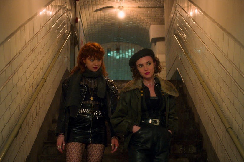 Anastasia Martin as Faina Orlov, and Stasya Miloslavskaya as Anya walking underground in 'In From th...