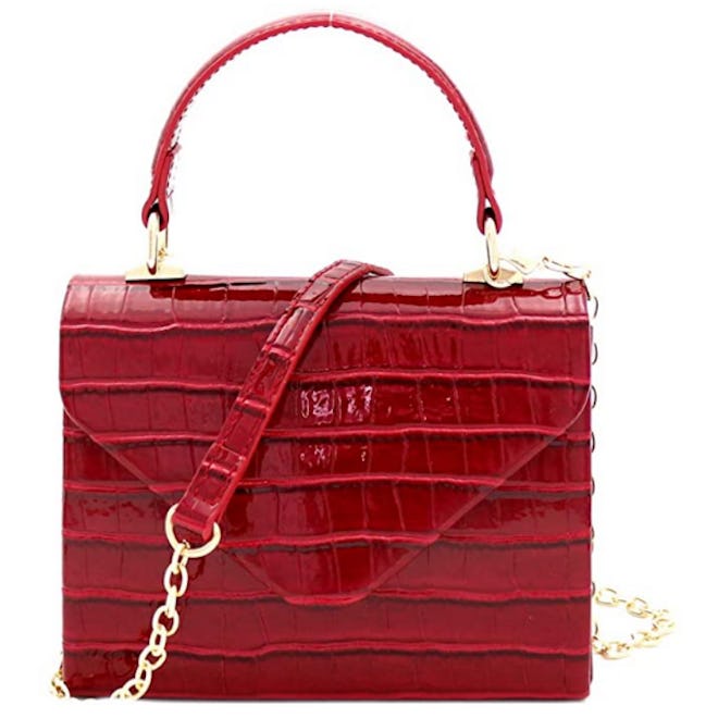 Trendeology Mini Top-Handle Box Flap Crossbody Handbag