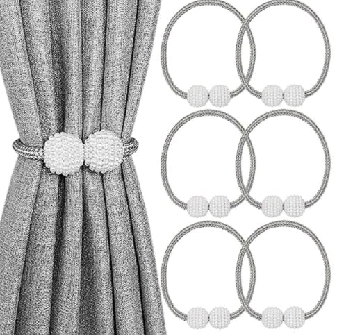 Melaluxe Magnetic Curtain Tiebacks (6-Pack)