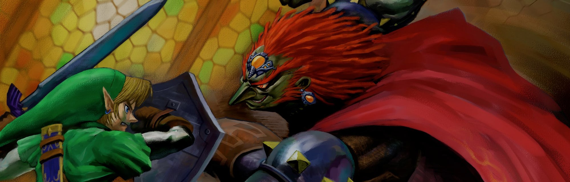 Link fighting Ganondorf