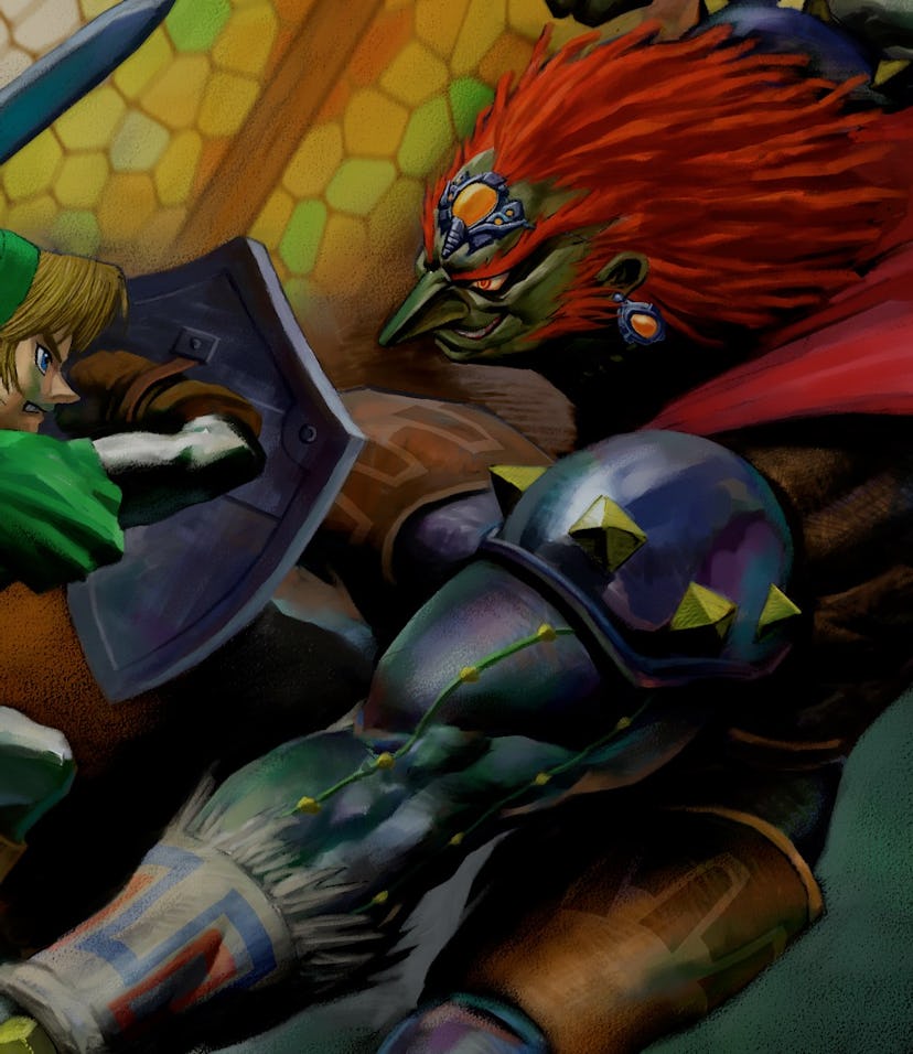 Link fighting Ganondorf