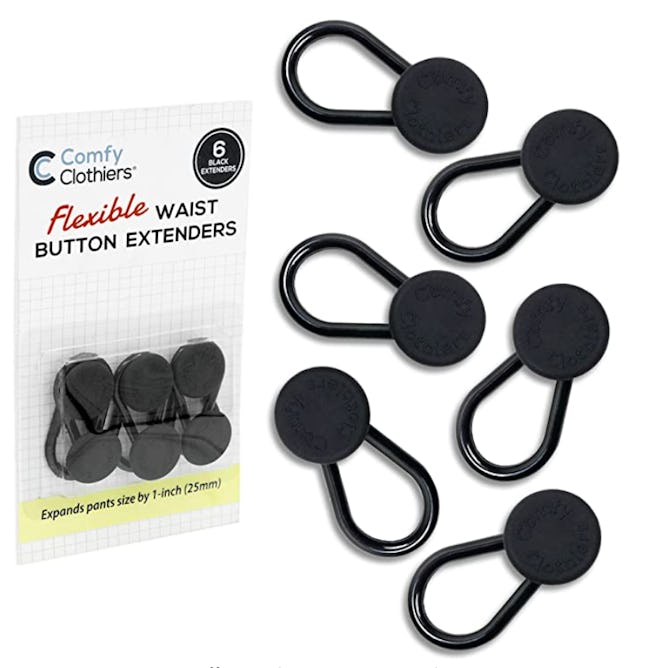 Flexible Button Waist Extenders for Pants (6-Pack)