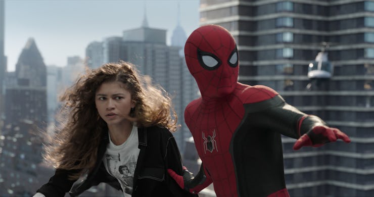 Zendaya and Tom Holland in the Spider-Man 3 as Peter and MJ