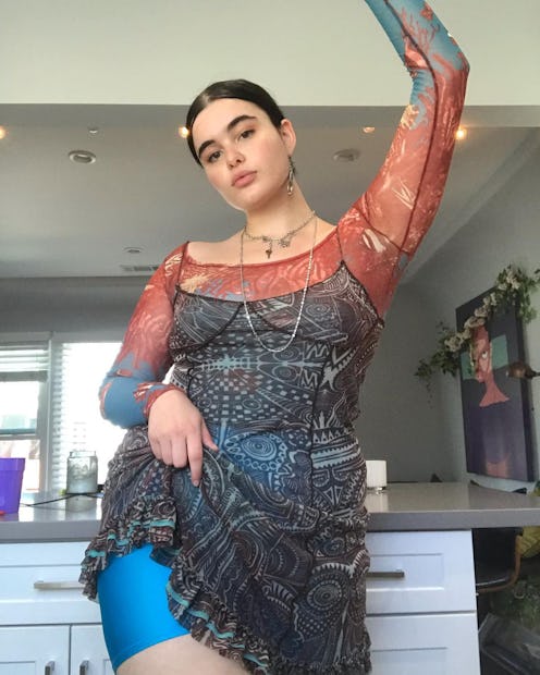 Barbie Ferreira in maximalist outfit.