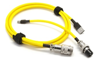 ASCENY Coiled & Double-Sleeved Mechanical Keyboard Cable, for Type-C  Mechanical Keyboards (White)