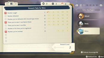 The Pokédex in Pokémon Legends: Arceus