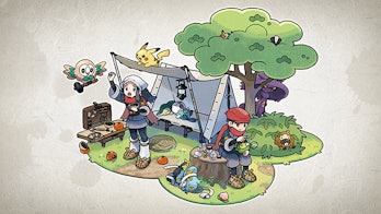 A base camp in Pokémon Legends: Arceus