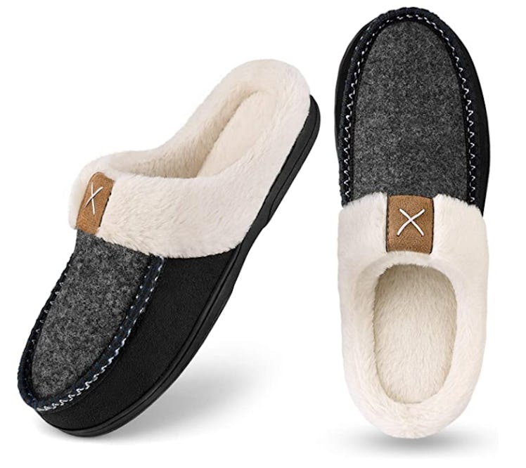 Homitem Men's Fleece-Lined House Slippers