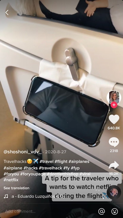 This TikTok travel hack and trend for 2022 involves your phone on a flight. 