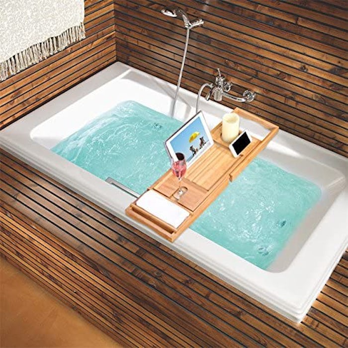 BOSSJOY Bamboo Bathtub Caddy