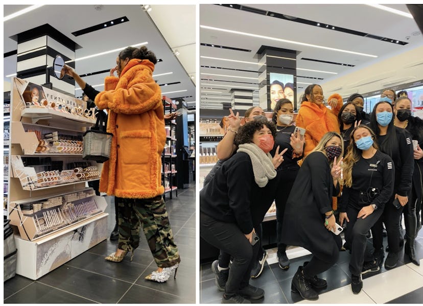 Rihanna shopping at Sephora