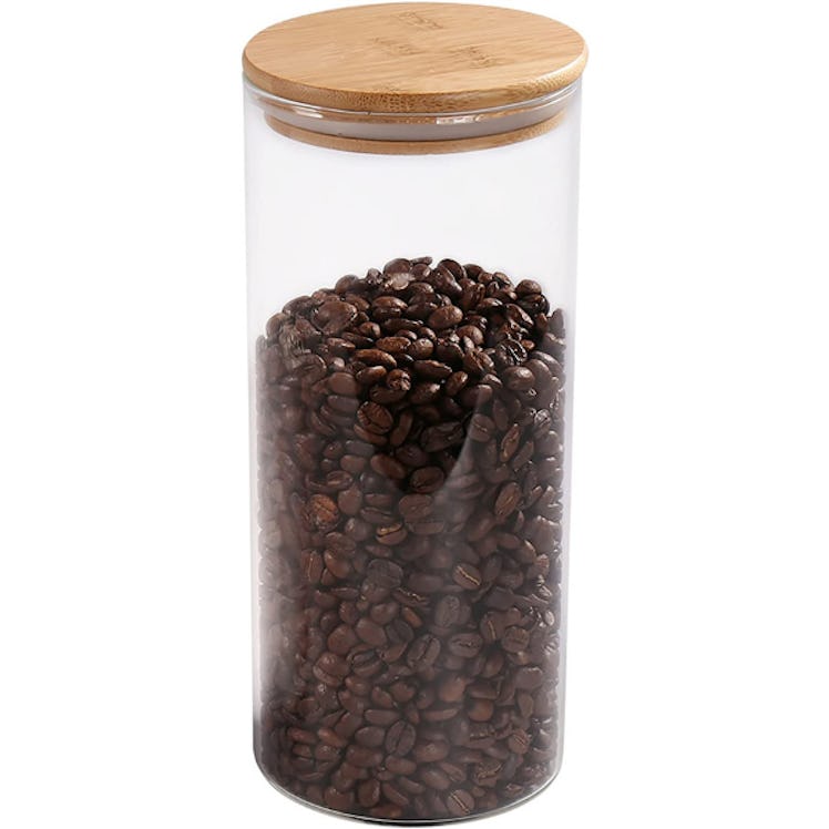 77L Airtight Glass Coffee Bean Container