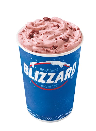 DQ's Valentine's Day 2022 Blizzard and cake are all about red velvet flavors.