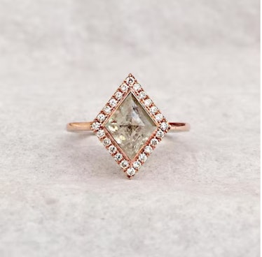 Bespoke Champagne Kite-Shaped Diamond Ring