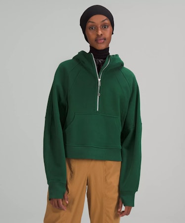 Lululemon green fleece hoodie.