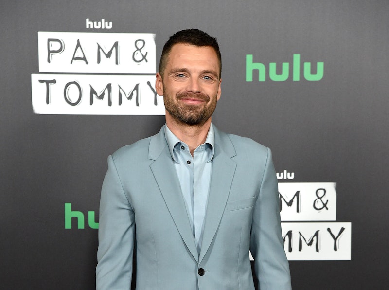 Sebastian Stan at a press event for "Pam & Tommy," which premieres on Hulu on February 2.