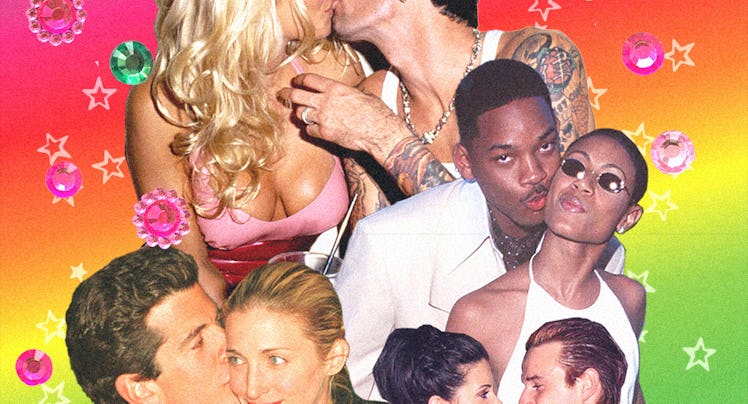 pam & tommy kissing, will & jada kissing, jfk jr & carolyn kissing, courteney and david, on a lisa f...