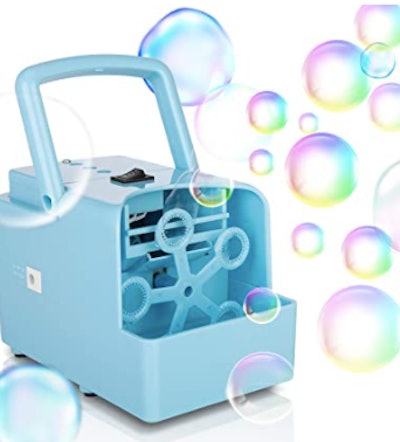 KIDWILL Bubble Machine makes a great gift for a toddler who has everything