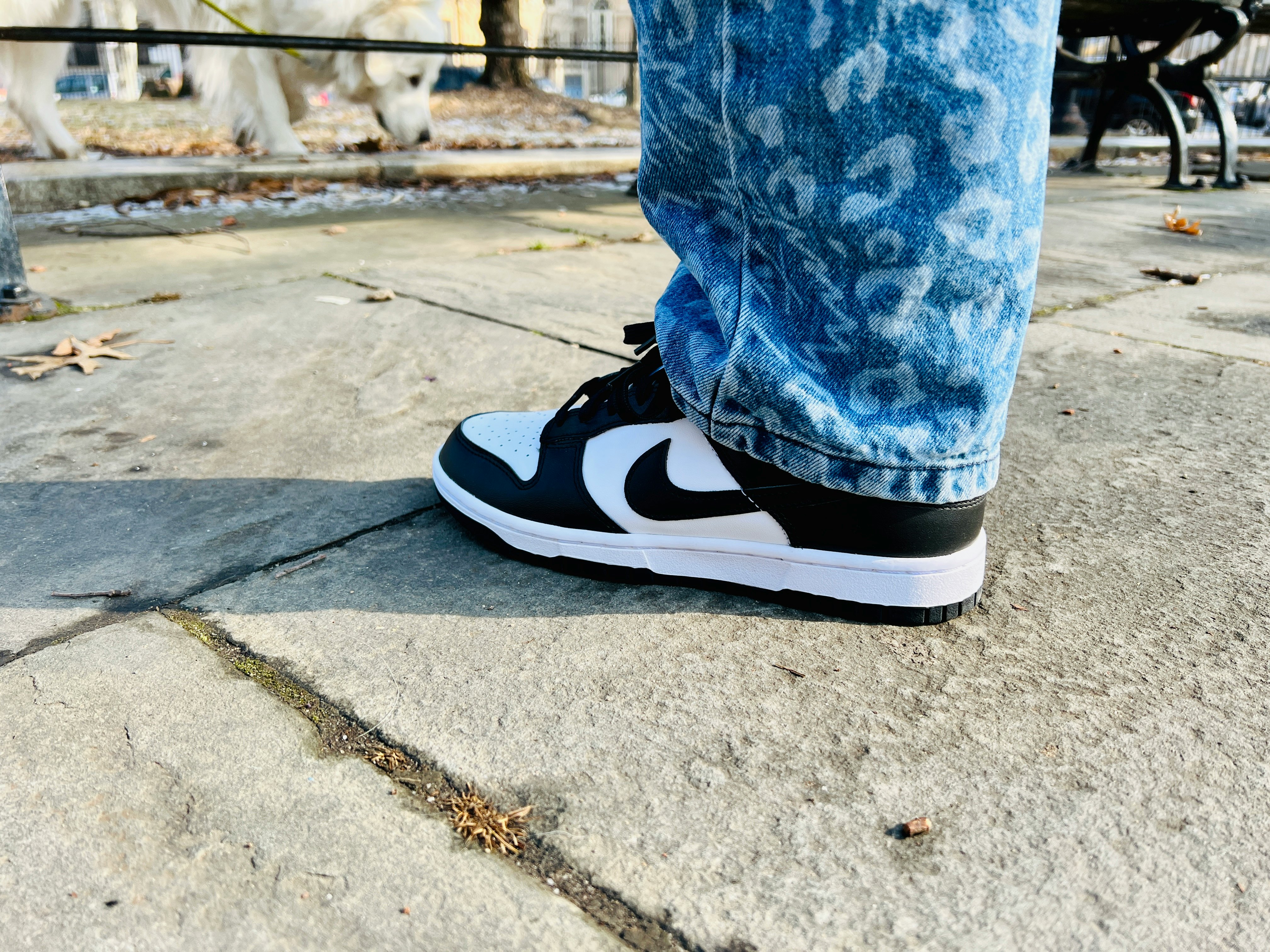 black and white dunks