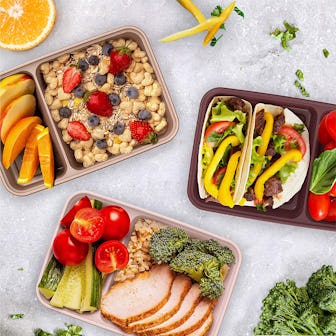 Bentgo 2-Compartment Reusable Meal-Prep Containers (10 Trays & 10 Lids)
