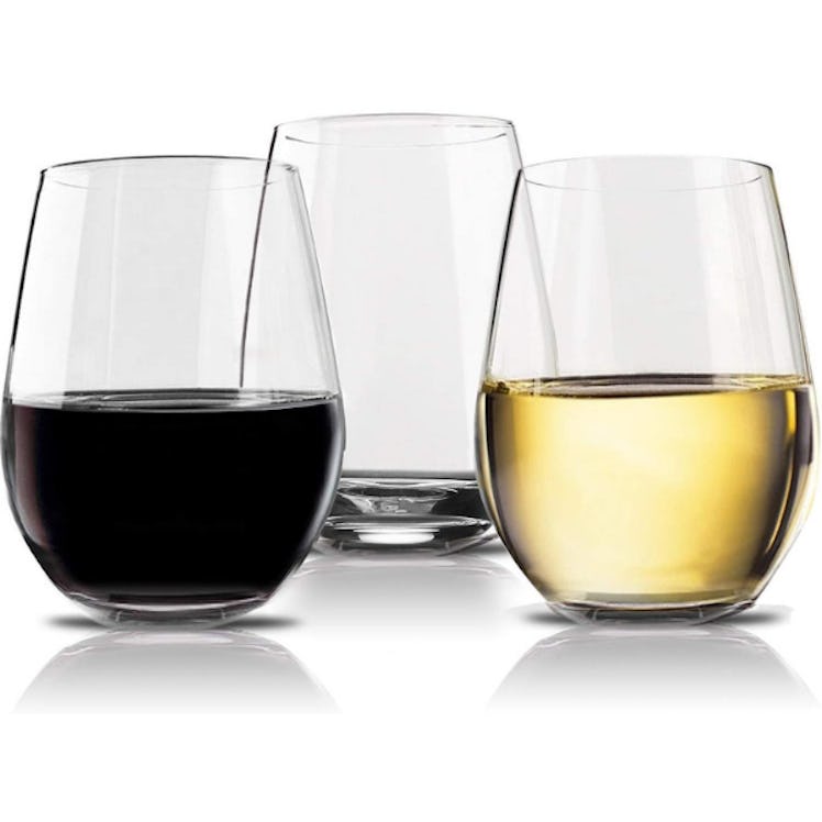 Vivocci Unbreakable Stemless Wine Glasses (Set of 2)