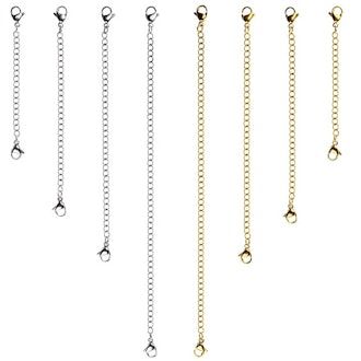 D-buy Stainless Steel Necklace Extender (8 Pieces)