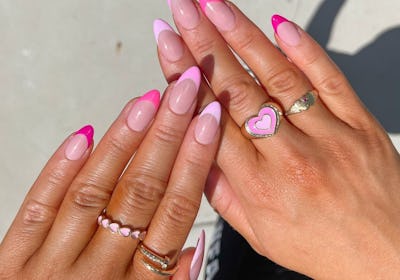 pink French manicure