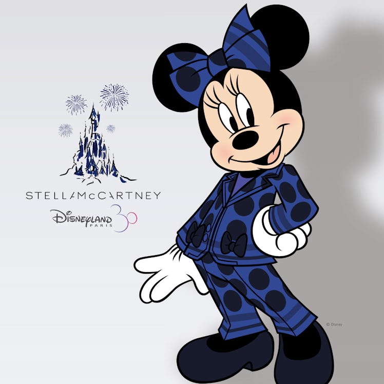 Minnie Mouse's new pantsuit outfit at Disneyland Paris represents the park's 30th Anniversary and mo...