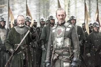 Liam Cunningham as Davos and Stephen Dillane as Stannis Baratheon in Game of Thrones Season 4