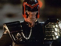 Sylvester Stallone as Judge Dredd in the movie of the same name