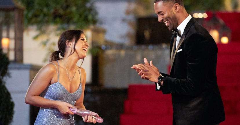 Katie Thurston used a comedic (and explicit) prop for a Standy on Matt James’ Bachelor season.