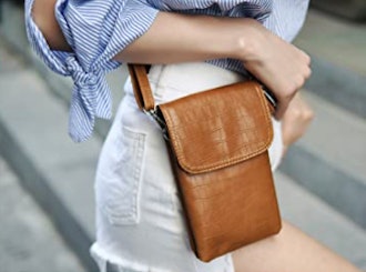 befen Leather Cell Phone Crossbody Purse
