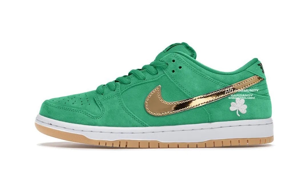 Nike has a green and gold SB Dunk Low 