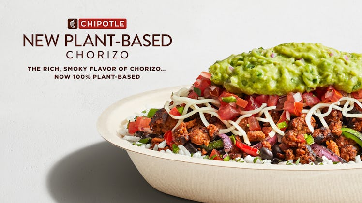 Chipotle launched a new plant-based Chorizo and Vegan Bowl.
