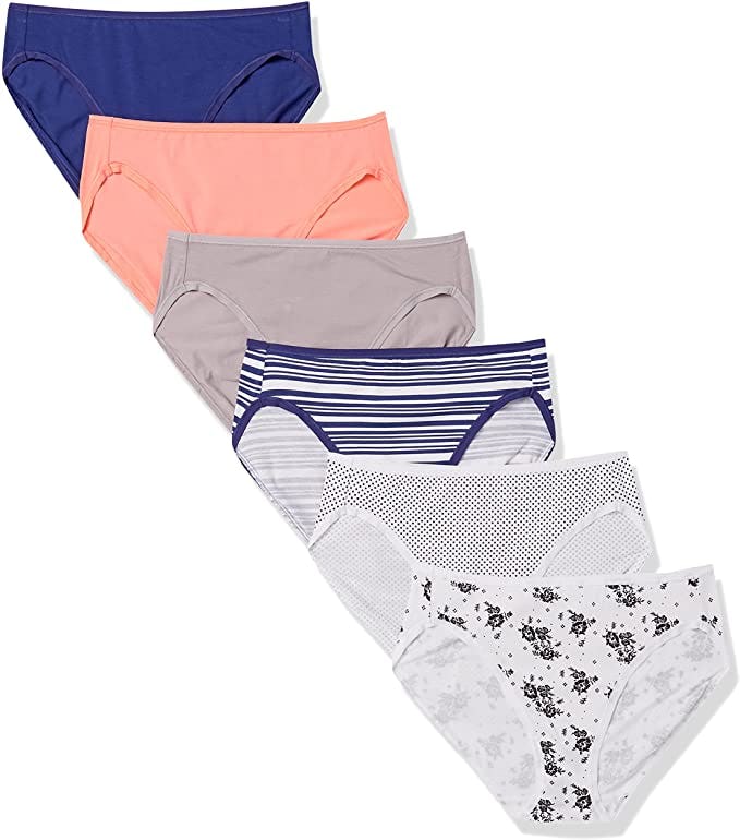 Amazon Essentials Cotton High Leg Brief Underwear (6-Pack)
