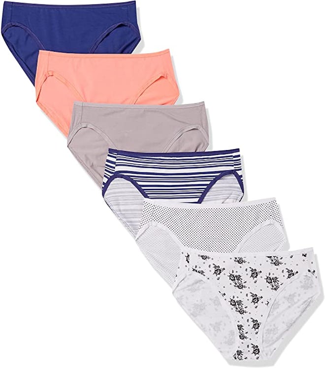 Amazon Essentials Cotton High Leg Brief Underwear (6-Pack)