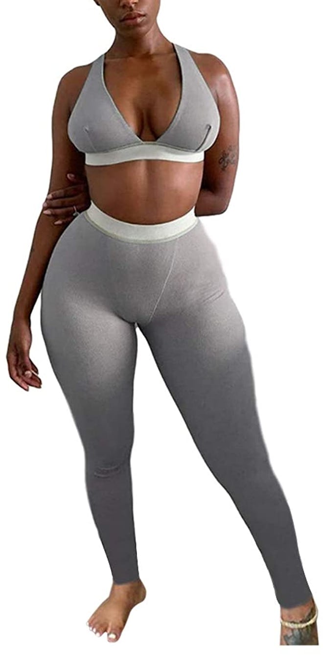 LuFeng Leggings And Crop Top Activewear Set