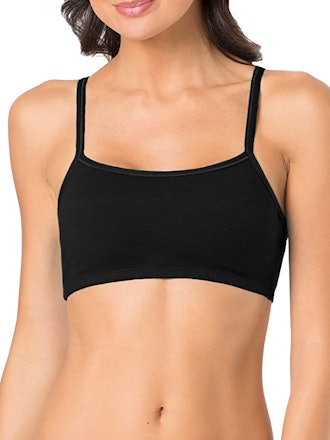Fruit of the Loom Spaghetti Strap Cotton Pullover Sports Bra (3-Pack)