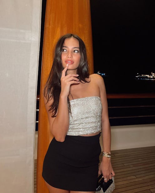 Kelsey Merritt's 2021 NYE outfit.
