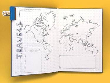 This inspiring bullet journal from Etsy for 2022 has a tracker for your travels.