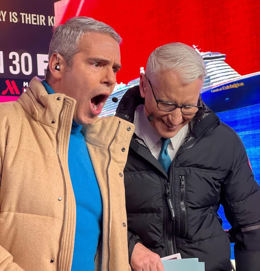 Andy Cohen and Anderson Cooper on CNN NYE