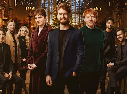 Daniel Radcliffe joked about the 'Harry Potter' movies' aged-up epilogue scene during the HBO Max re...