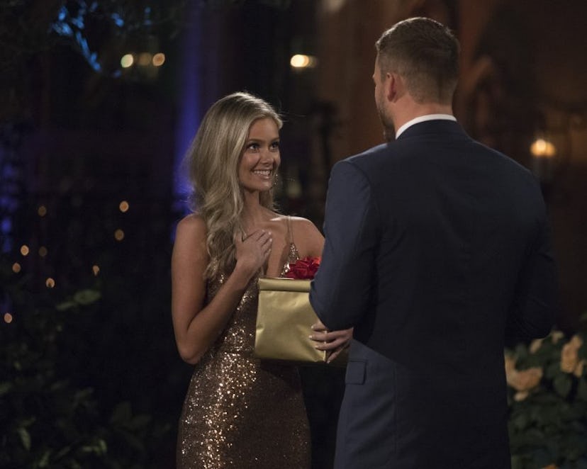 Hannah Godwin presented Colton with a “gift” of his “favorite underwear” on Night One — the box turn…