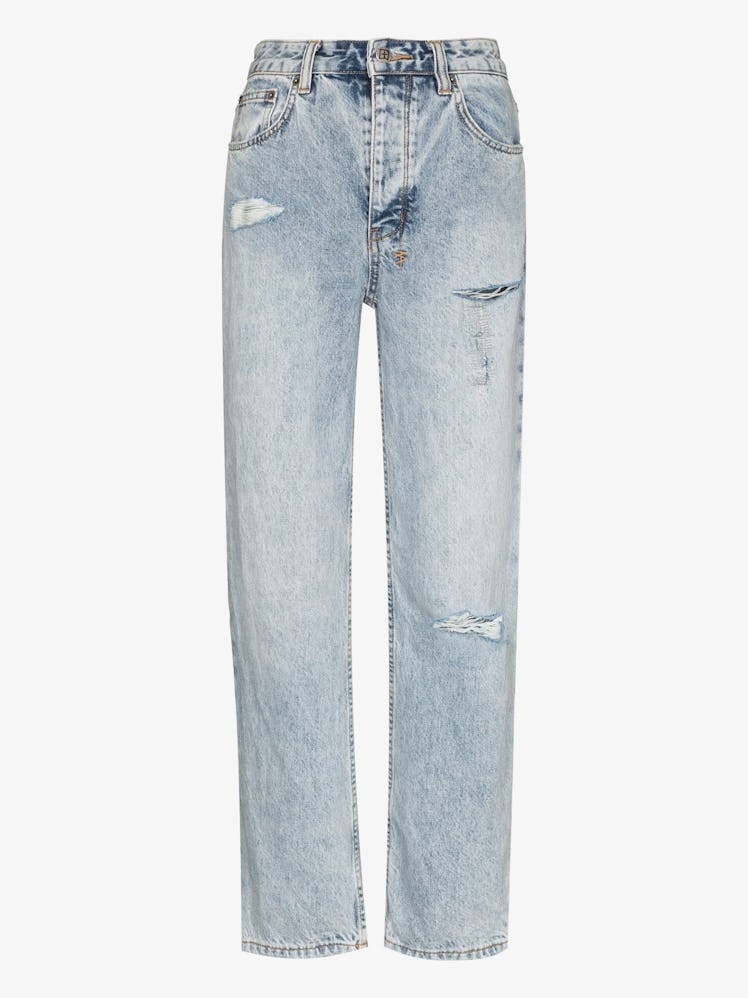 Ksubi Brooklyn blue ripped jeans.