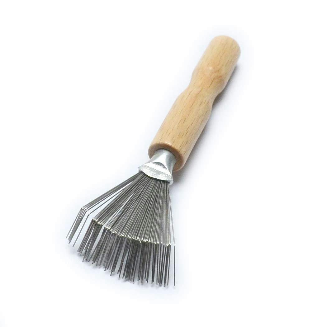 Luwigs Hair Brush and Comb Cleaner with Metal Wire Rake