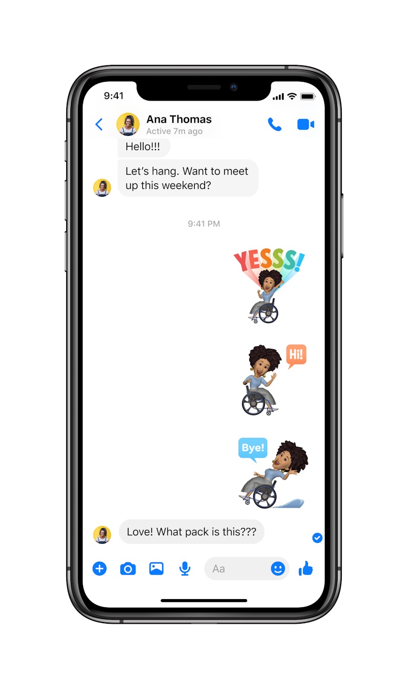 A screenshot showing Facebook's new 3d avatars in Messenger app. Here's how to make a 3d avatar.